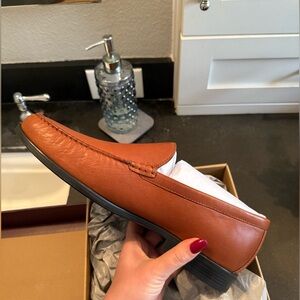 Johnston & Murphy Harrison Cognac Leather Loafers